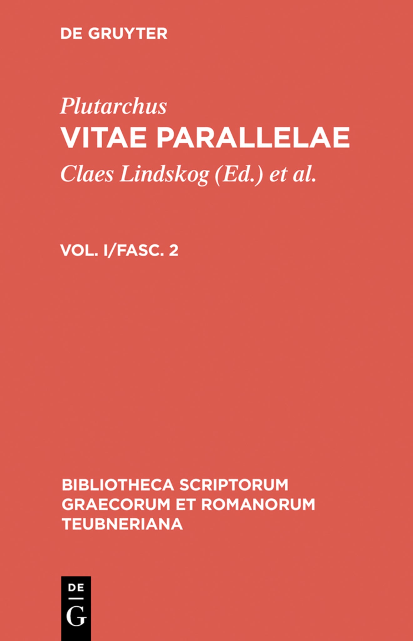 Cover image for Vitae parallelae ISBN 9783598716713